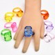 Children's ring ring plastic candy color imitation diamond ring color princess jewelry jewelry ring ring bracelet transparent