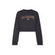 Fuck Embroidered Round Cerebage Sweater Women Ochirly Ochti Short Top 2024 New Spring and Summer Printing Loose Leisure
