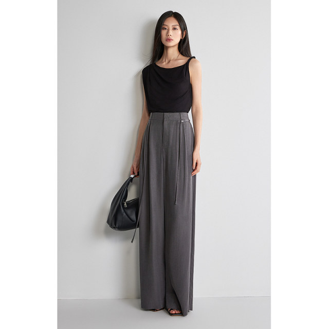 Asymmetrical sleeveless T-shirt for women ochirly 2024 new summer top breathable and unique design