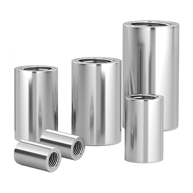 304 stainless steel hexagonal extended nut column Cylindrical nut screw connection screw joint round screw cap