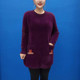 New autumn and winter mother's clothing thickened mink velvet fashionable mid-length style sweater loose slim double pocket large version sweater