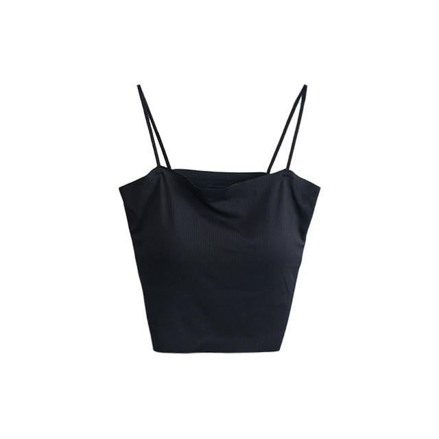 Nishimachi Village House Casual Vertical Stripe Texture Beautiful Back Women's Summer New Slim Sleeveless Sling Vest HB9808003