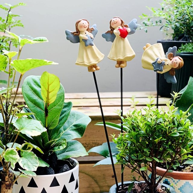 Outdoor creative angel ground insert villa garden layout courtyard balcony landscape garden decoration pot decoration ornament