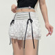 IAEY French sweet girl ~ Lace lace skirt with bow tie pleated waist A-line skirt pleated skirt
