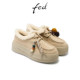 
Fed deep-mouth single shoes winter new women's shoes warm kangaroo shoes beaded thick-soled shoes women's models S1022-YAB199
