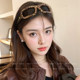 Women's 2025 new high-end high-end headband for women with leopard print glasses hair tie headband for women
