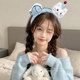 Cartoon plush headband for women 2025 new autumn and winter face wash special cute headband anti-slip non-falling hairpin hair accessory