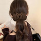 Light luxury satin ball hair clip for women 2025 new high-end back head hair clip hair shark clip hair accessory