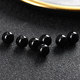 7A natural black gold obsidian loose beads semi-finished DIY jewelry bracelet with Pixiu bead accessory bag