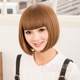 Wigs female short hair Student head BOBO head Bobo head mushroom head Korean face -faced wig
