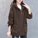 Thick velvet coat for women 2022 new autumn and winter middle-aged mother's wear loose lamb velvet large size cardigan sweatshirt