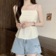 
Large size ruffled sleeveless top for women in summer suit and high-end style. niche slim and beautiful back strap vest