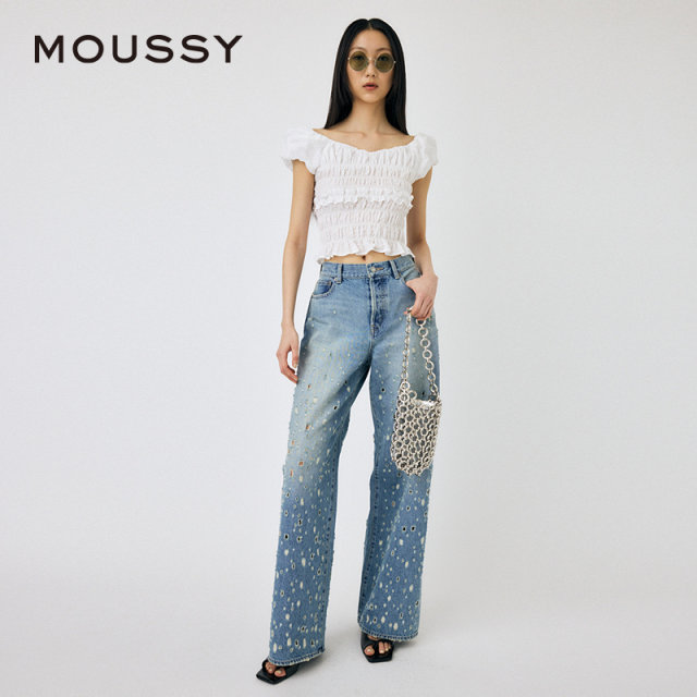MOUSSY 2024 summer new product sweet and beautiful style sleeveless floral shirt for women 010HS630-0831