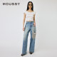 MOUSSY 2024 summer new product sweet and beautiful style sleeveless floral shirt for women 010HS630-0831