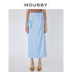 MOUSSY 2023 summer temperament elegant commuter pocket mid-length skirt 010GSW30-1100
