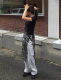 New French high-waist lace heavy industry sequins mid-length black exterior lace skirt for women