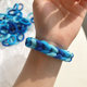 Klein blue bestie small rubber band diy braided bracelet couple bestie dopamine tie headband leather set hair accessories summer