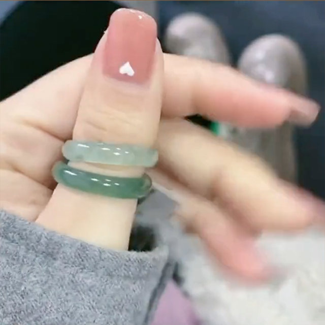 Valentine's Day Gift Plain Ring Ring Bodhi Root Handmade Diy Gift White Tea Qingyou Best Friends Jewelry