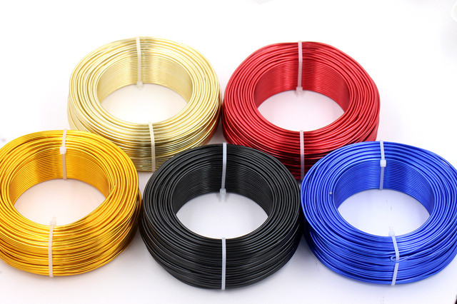 2.0/2.5/3mm Rough Color Color Circular Aluminum Line DIY Handmade Gardening Production Fortune Happy Tree Jinlong Swing

