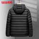Duck Pork Ribs Light Thin Down Jacket Men's Autumn and Winter 2025 New Short Hooded Casual Thin Lightweight Jacket K