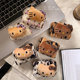 Cute leopard print kt cat face wash wrist strap hair belt artifact cuffs moisture-proof water high elastic hair loop head rope hair accessories