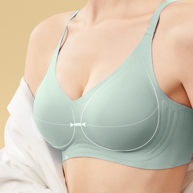 Anbis underwear women's jelly strip small breast push-up comfortable seamless zero-soft support bra simple versatile bra