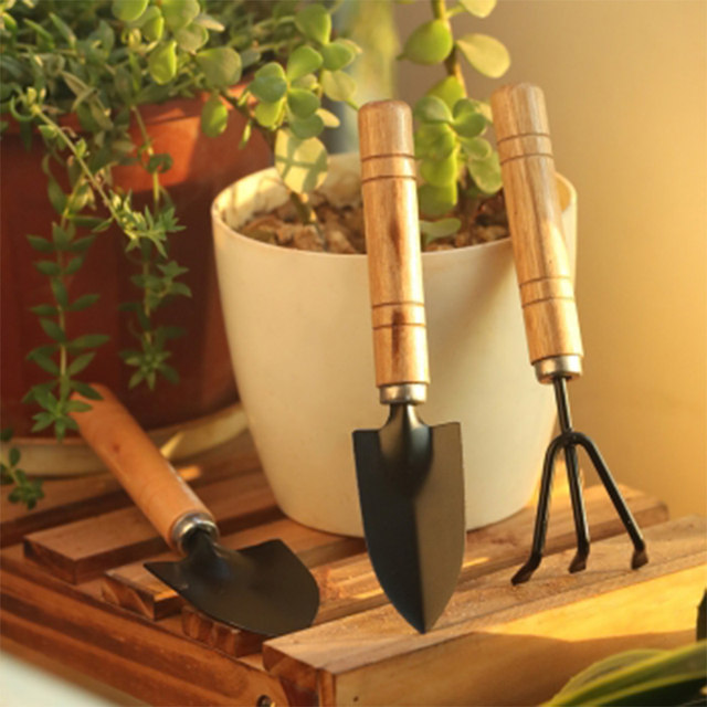 Planting flower tool garden art shovel digging home planting vegetable pine flower shovel pot plants planting three pieces of small shovel
