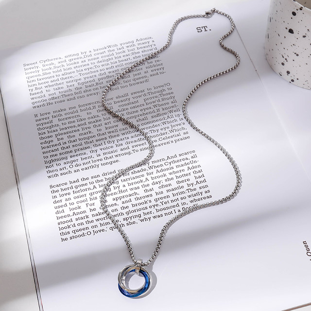 Niche high-end necklaces for men's trendy men's chain pendant sweater chain men's accessories trendy brand versatile accessories