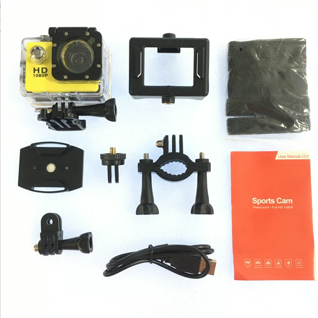 Motorcycle bicycle helmet cycling recorder diving sports camera HD waterproof digital camera