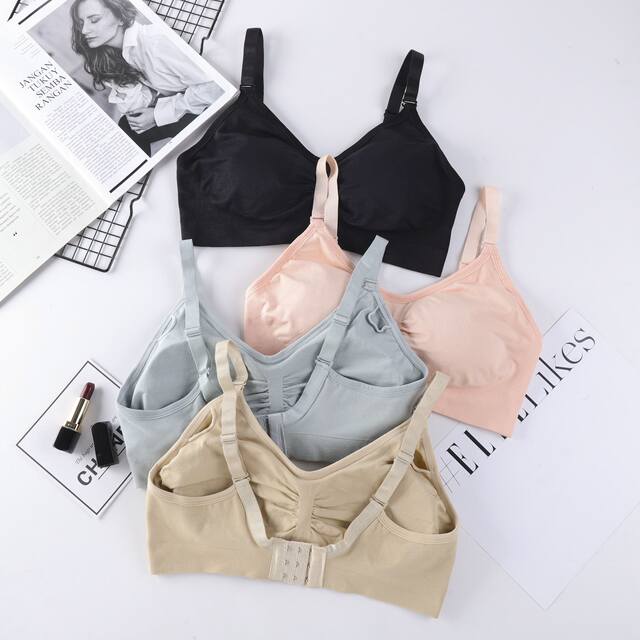 Breastfeeding bra large size comfortable and breathable one-piece detachable chest pad shoulder straps without wire sports underwear
