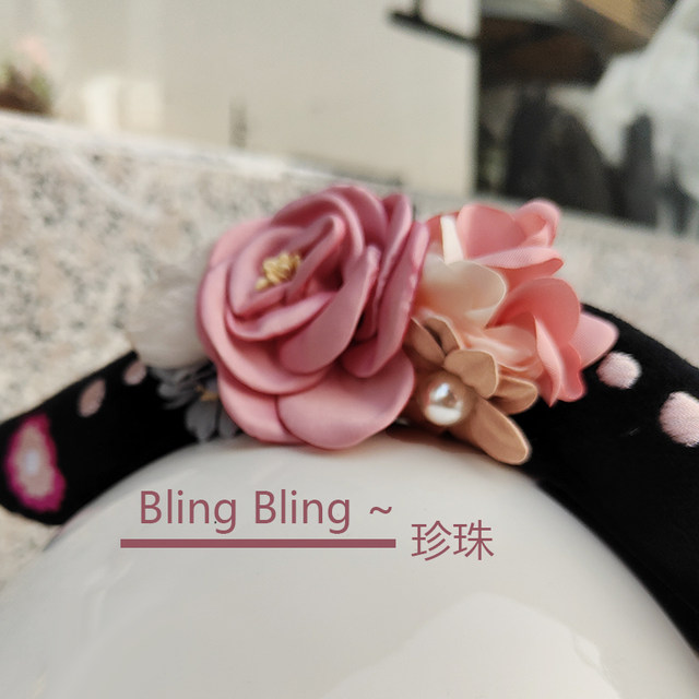 Empress Flag Helmet Decoration Gege Gadgets Plush Ears Ski Helmet Children's Balance Motorcycle Motorcycle Accessories