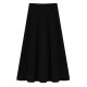 Black professional suit umbrella skirt skirt for women autumn and winter large size fat mm mid-length high waist slim drooping A-line skirt