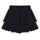 Black cake skirt skirt women's summer small fat large size anti-exposure high waist A-line puffy skirt layered pleated short skirt