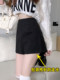 Women's black suit wide-leg shorts spring and summer large size pear shape small high waist slim bottom missing girls group hot pants