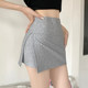 Irregular slim high waist skirt 2024 spring and summer new yoga skirt sports short skirt elastic slit hip-pack skirt