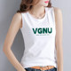 Pure cotton running sports black and white suspender vest women's sleeveless T-shirt Korean style loose large size outer wear 2025 summer