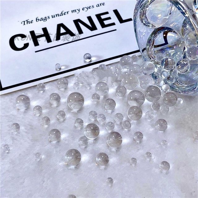 Acrylic imitation crystal mixed beads, sticky balls and Guka brick decoration, non-porous transparent loose beads shot by Gu Mei