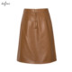 Evely skirt retro leather large pocket high-end skirt 2024 spring and summer new style