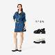
Nine West/Jiuxi high heel loafers women's new 2025 breathable mesh thick sole height-enhancing shoes and sponge shoes