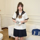 Achejia's large size jk original Japanese kindergarten navy collared sailor suit pleated skirt college style suit spring