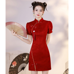 Red Cheongsam New 2023 Toast Bride Usually Wear Improved Young Girl New Chinese Dress