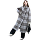 Spot loose new style is available for sale in 2024 winter Korean version of high-quality versatile long plaid double-sided cashmere coat