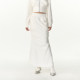 IMXS mid-length workwear knitted half-body long skirt fish tail slim fit casual wash water old pocket skirt for women