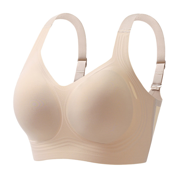 Large size fat mm sports bra wide shoulder strap anti-shake breathable women's underwear full cup gathering thin style without steel ring bra