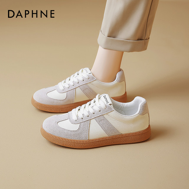 Daphne Silver German Training Shoes Women's Shoes 2025 Summer New Breathable Sports Shoes Versatile Ballet White Shoes
