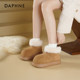 Daphne big-head thick-soled snow boots for women 2025 new winter thickened furry bread shoes plus velvet warm cotton shoes