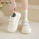 Daphne thick sole white shoes for women in autumn 2025 new Velcro big toe shoes white board shoes sports casual shoes
