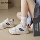 Daphne thick-soled ballet moral training shoes for women 2025 autumn and winter new heightening Agar Rongan sports white shoes