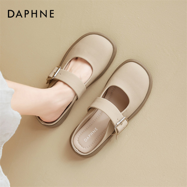 Daphne Baotou half-slippers for women in summer wear 2025 new lazy shoes sandals with skirt for pregnant women Birken Slippers