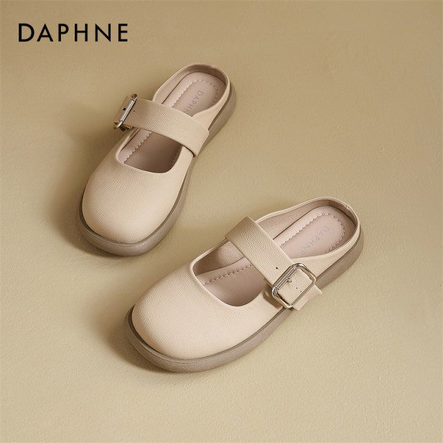 Daphne Baotou half-slippers for women in summer wear 2025 new lazy shoes sandals with skirt for pregnant women Birken Slippers